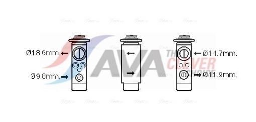 Fits AVA VO1172 VOLVO S80 I (1999) S80 2.5 T5 EXPANSION VALVE