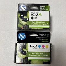 GENUINE HP 952XL BLACK and 952 Color Ink Cartridges New