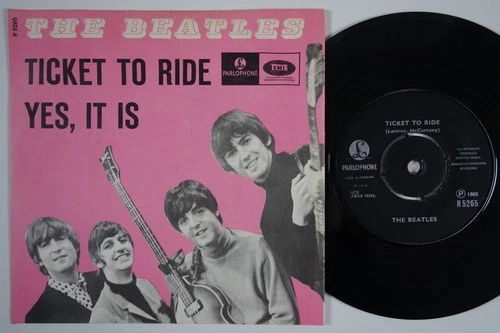 BEATLES Ticket To Ride / Yes It Is *FIRST ISSUE* RARE Denmark 45 danish HEAR!