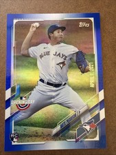 2021 Opening Day Base Blue Foil #14 Nate Pearson RC - Toronto Blue Jays