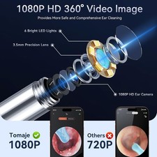 Ear Wax Removal Tool Camera, Ear Cleaner with Camera, Ear Wax Removal Kit, 1080P