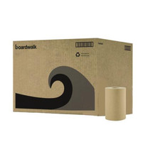 Boardwalk 6252 Hardwound Paper Towels Natural 1-Ply 8" x 350 ft 12 Rolls/Carton