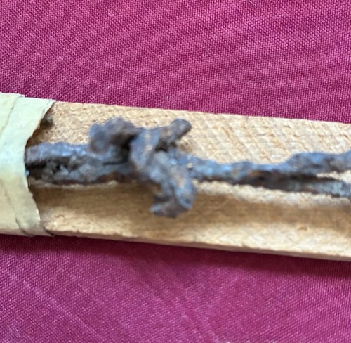 PAGE LOOPED TWO STRAND WITH WRAPPED BARB  BARB WIRE JUSTIN E. PAGE   DEC 7, 1875