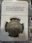 1963-P Franklin Half Dollar Nice Bright Shiny Coin Encapsulated