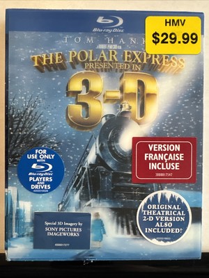 The Polar Express 3D Blu Ray - Incl.  4 Pairs Of 3D Glasses -Tom Hanks Rare OOP