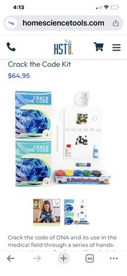 Home Science Tools Crack The Code Kit Complete Open And Go! Biology HS