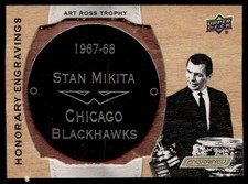 2018-19 UD Engrained Honorary Engravings Metal Placard Stan Mikita 007/100