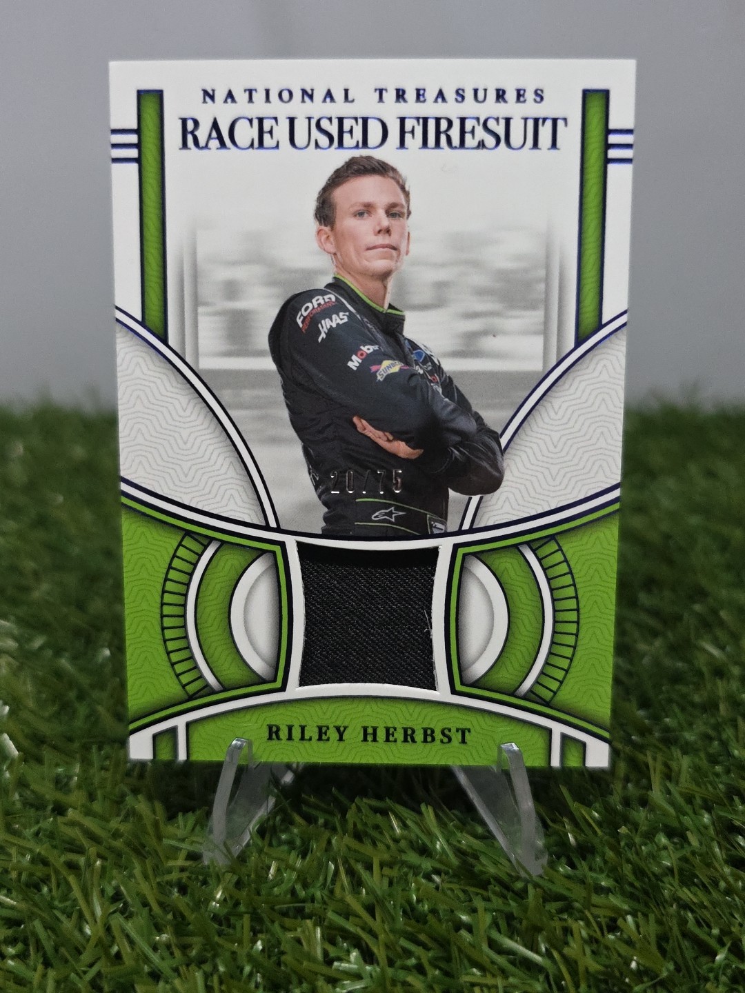 Riley Herbst 2024 National Treasures NASCAR #RUF-RHS Race Used Firesuit ...