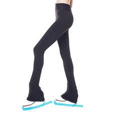Skating Strumpfhose Crystal Sparkling Pants Eiskunstlauf Leggings Pure Black 165