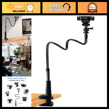 30" Flexible Gooseneck Webcam Stand with Clamp, Thick Base for Logitech GoPro