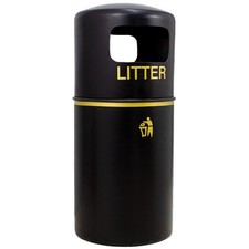 Outdoor Eco Hooded Top Litter Bin 90 Litre