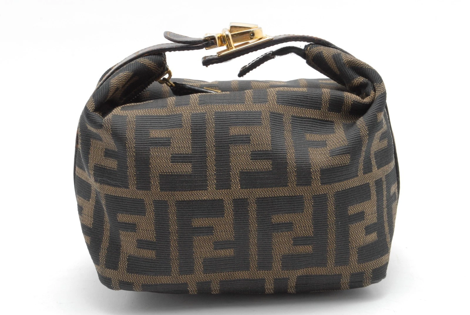 Fendi — FENDI Zucca Small Vanity Bag Brown Canvas