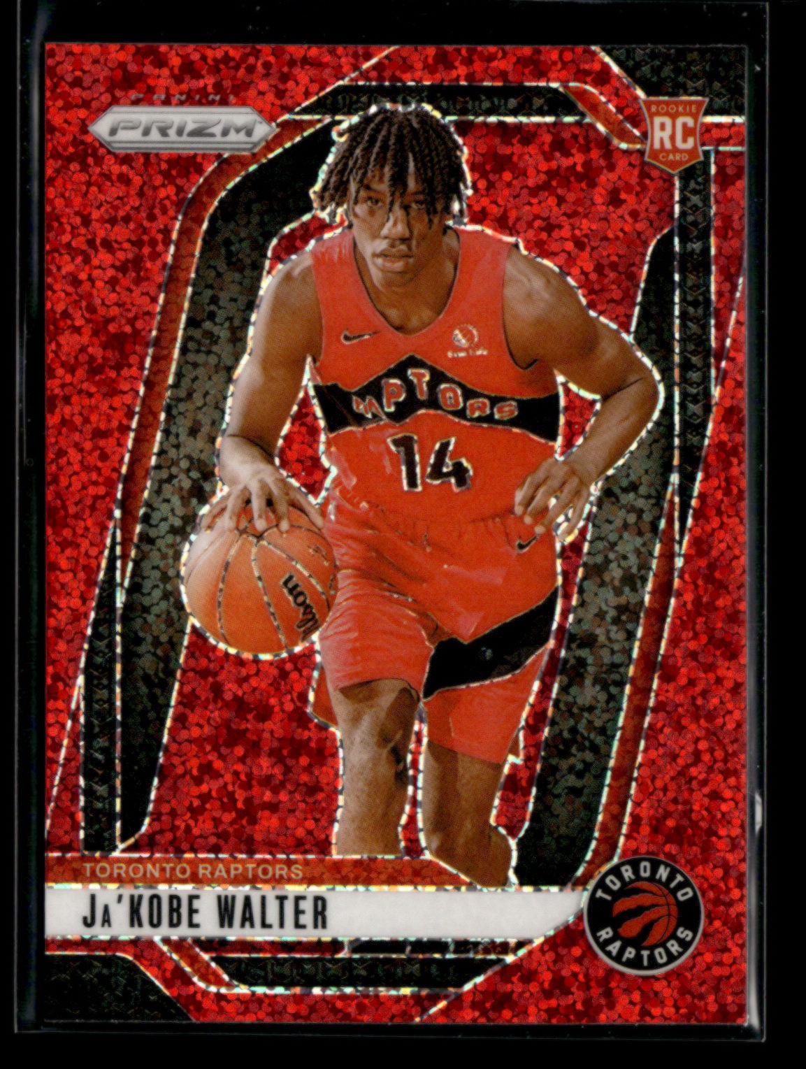 Ja'Kobe Walter RC 2024-25 Panini Prizm Basketball Red Sparkle Prizm #223