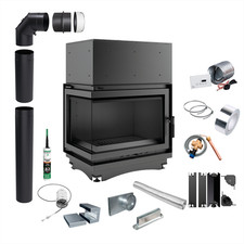 Inserto Angolare Acqua KRATKI ZUZIA Sinistra 12 kW ∅200 Kit Montaggio