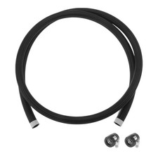 AN-10 Fuel Line Kit 6.00Ft with 2 Pcs Black Clamps 1 Set