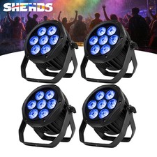 4Pcs IP65 Waterproof LED 7x18W RGBWA UV Par Light Beam Stage Disco Party Light