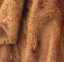 Zahra RUST 0.75 Inch Short Pile Soft Faux Fur Fabric by the Yard