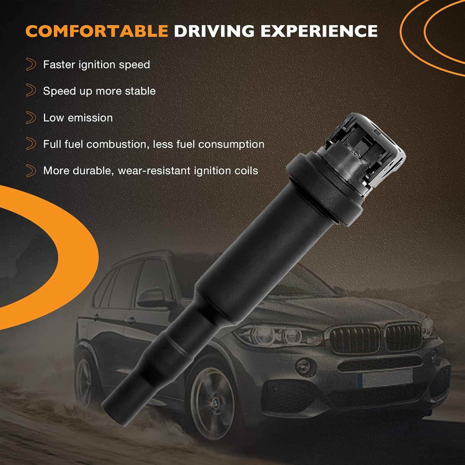 Ignition Coil Pack Set of 6 Compatible with 325i 335i 525i -6pcs Ignition Coils