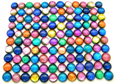 Lot 120 pcs round gorgeous DICHROIC earring bracelet FUSED GLASS L14 CABOCHON