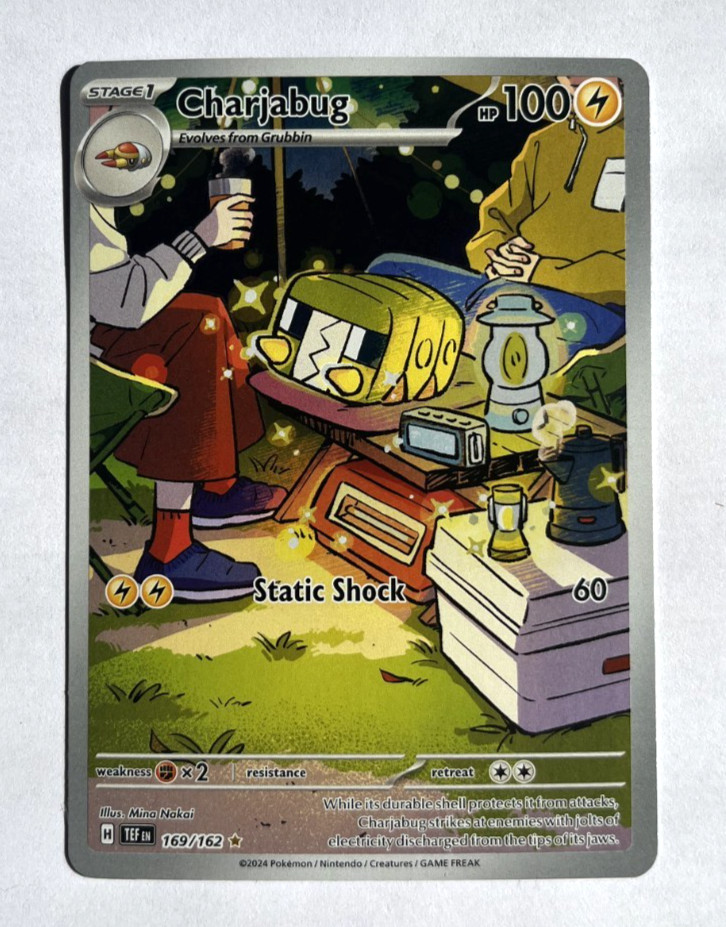 Pokemon TCG Charjabug 169/162 Temporal Forces Illustration Rare Holo