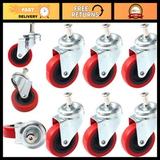 6 Pack Heavy-Duty 2.5" Swivel Caster Wheels for Service Cart Creeper Stool
