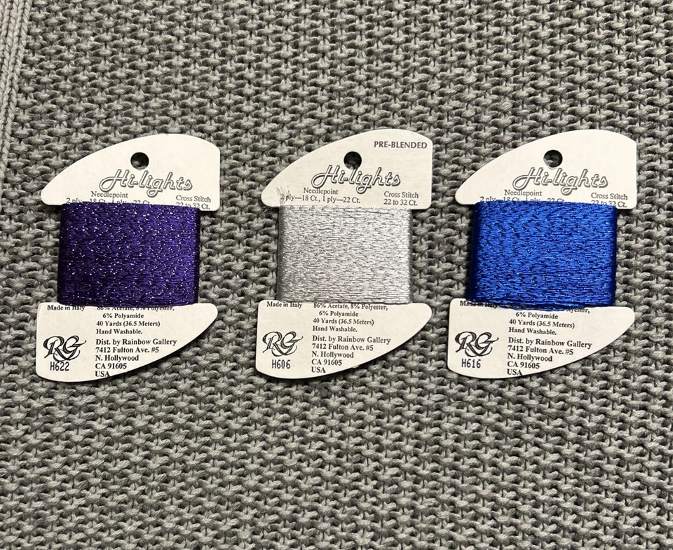 Needlepoint thread lot 27 Patina Fiesta Hi-lights Matte Elegance Rainbow Gallery - Image 2 of 4