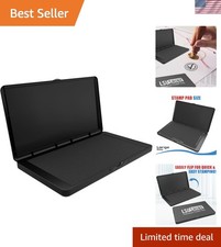 Large Stamp Pad, 6.29 x 3.54 Inch Black Ink Pad Quality Felt Pad Rubber Stam...