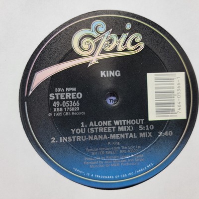 King Alone Without You M- 12'' Vinyl Record Single No Jacket