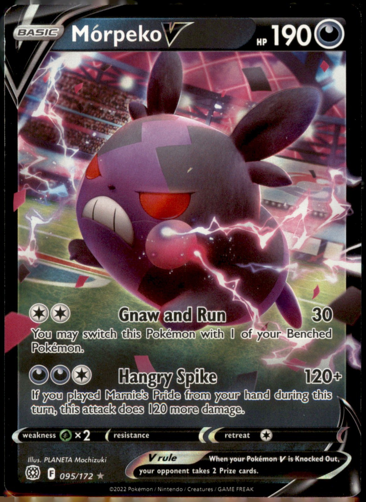 Morpeko V 095/172 NM SWSH09: Brilliant Stars Ultra Rare