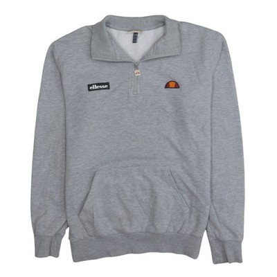 Sweatshirt Herren UK Größe M Ellesse grau 1/4 Reißverschluss