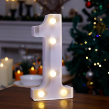 LED Light up Number Letters, Marquee Numbers Lights Sign - Number 1 Decorative