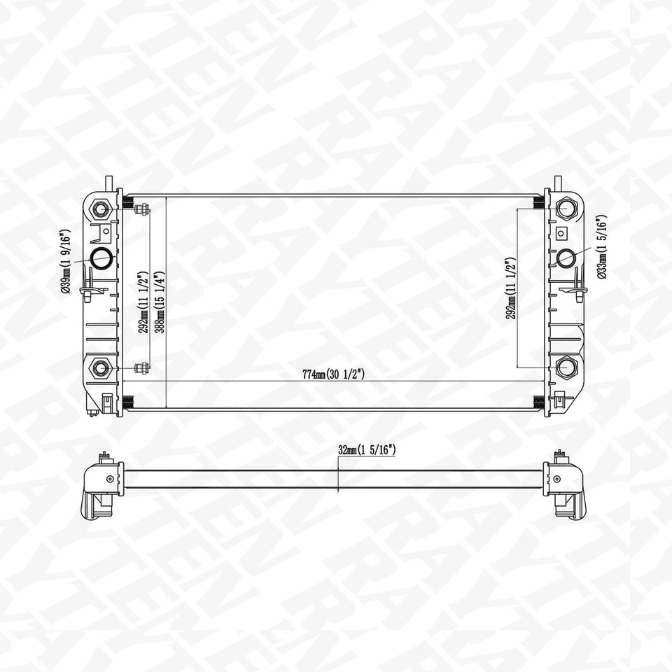 New Aluminium Radiator for 2001-2005 Cadillac DeVille 04-05 Pontiac Bonneville Foto 2 de 4
