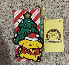 Loungefly Pompompurin Christmas Zippered Cardholder Green Red Yellow SANWA1002