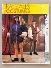 1990's McCall's Men's Renaissance Costume Pattern P475/P252/2248 Size L-XL UNCUT