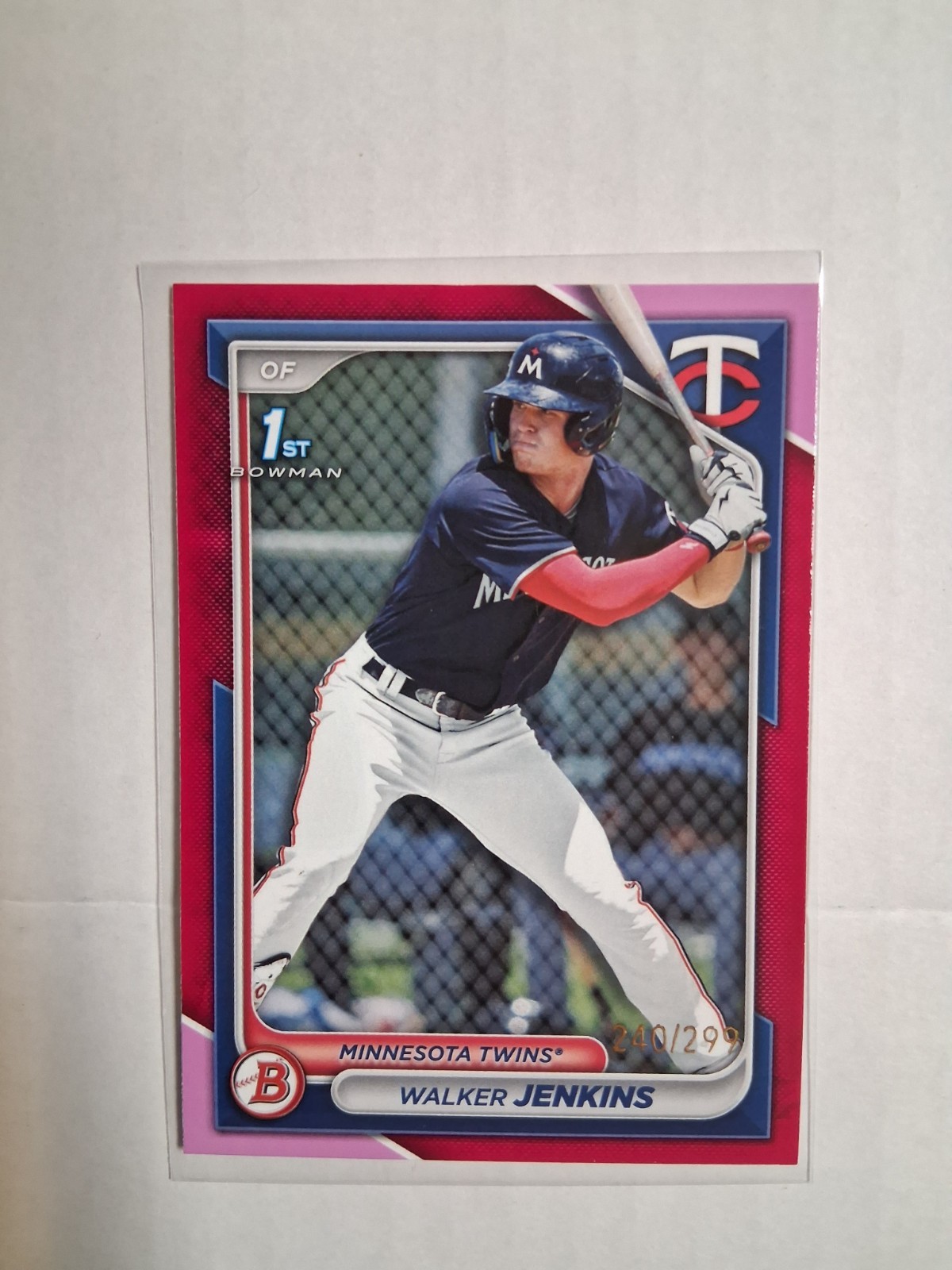 Walker Jenkins 2024 1st Bowman Paper Fuchsia #'d 183/299