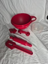 Tupperware KIDS 5pc BAKING Set 6 Cup Thatsa BOWL Spatula ROLLING Pin More NEW