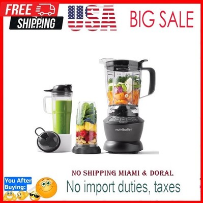 nutribullet 1200 Watts 64 oz. Full-Size Blender Combo NBF50500, Dark Gray