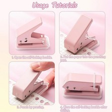 Mini Hole Punch 1 Hole Cute Paper Punch Portable Round Hole Puncher Paper Cutter