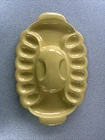Red Wing Dinnerware Quartette Pattern In Chartreuse Egg Plate W/ Cover Mint