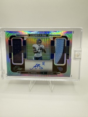 2021 AJ Brown Panini Formula One Number Match 11/49 RPA Prizm