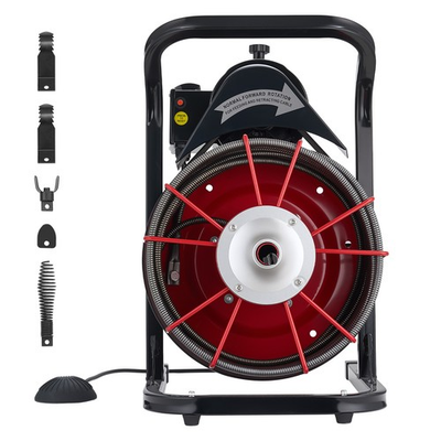 #ad Uimoso Drain Cleaning Machine with 50FT x 1 2 Inch Cable and 4 Cutting Tools $225.99