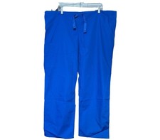Cherokee Workwear Scrub Pants Unisex Large Royal Blue Drawstring Oversized NWT