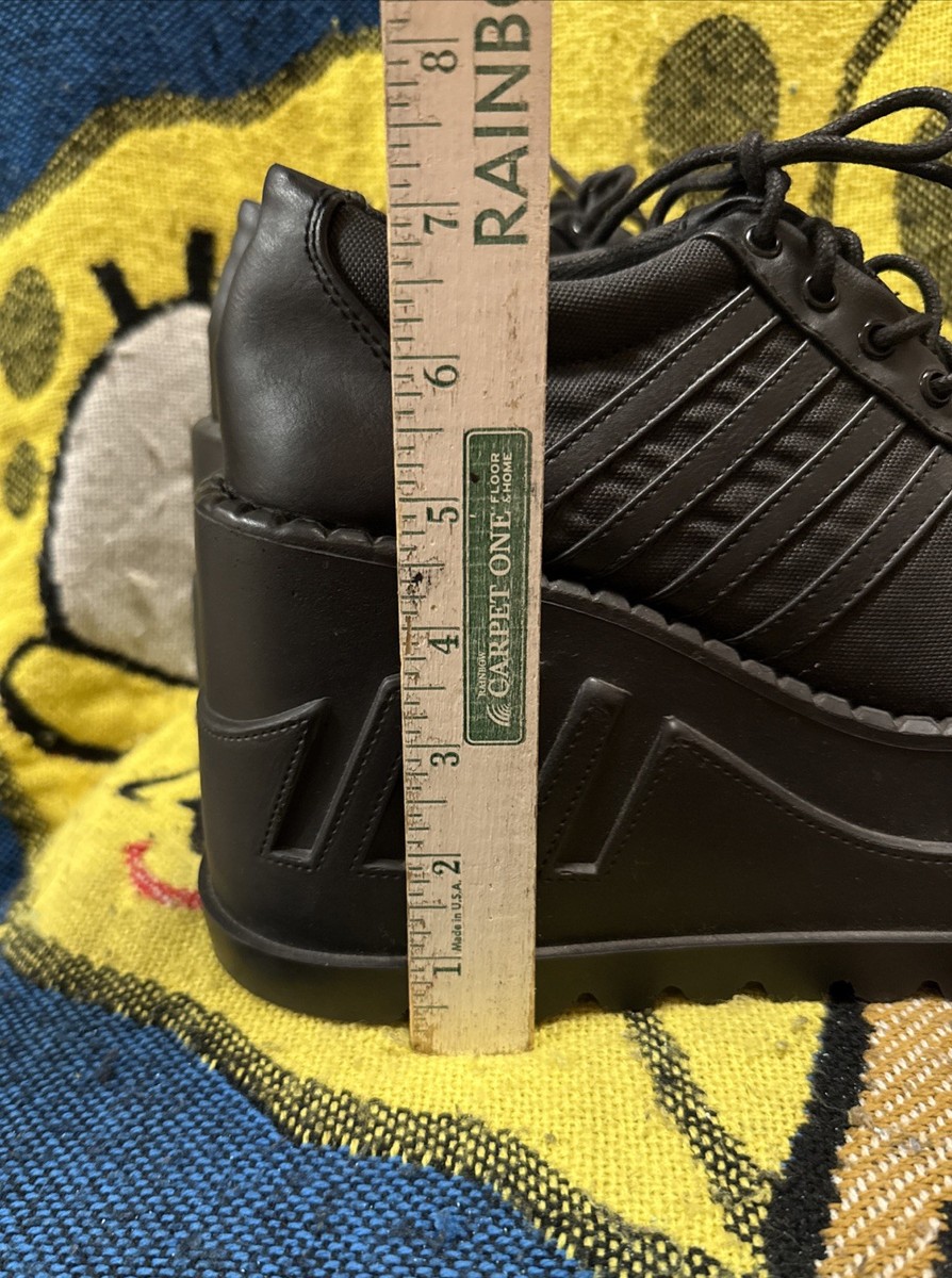 Demonia Stomp-08 Platform Shoes Black on Black Gothic Vegan