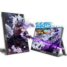 15.6'' 144Hz 1ms Portable Gaming Monitor, 1080P FHD Kickstand Portable Monito...