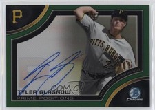 2015 Bowman Chrome Prime Position Green Refractor 29/99 Tyler Glasnow Auto ni4