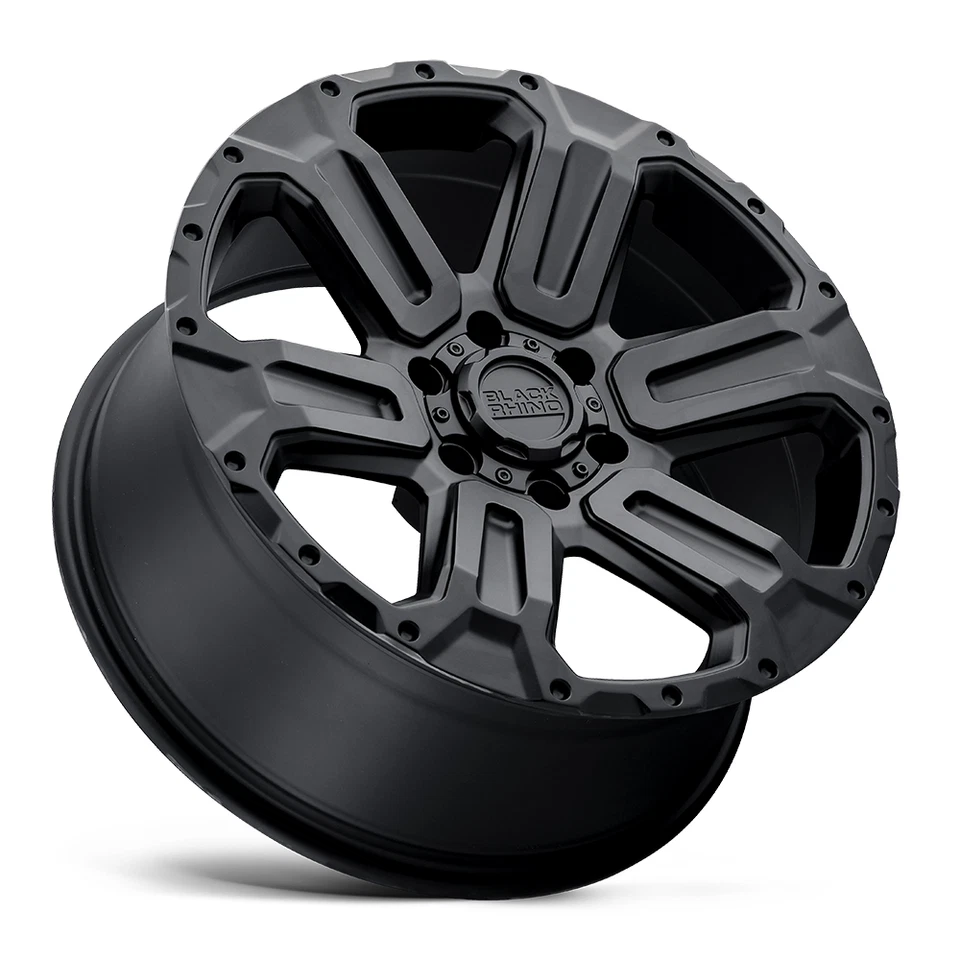 Rueda negra mate 20" Rhino Wanaka 20x9 6x5,5 -18 mm para Chevy GMC Cadillac Foto 2 de 4