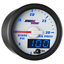 Maxtow Fuel Rail Pressure Gauge Kit For 5.96.7 Cummins White Dial Blue Led