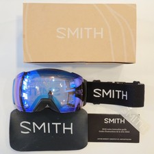 New Smith I/O Mag XL Low Bridge Black Goggles Chromapop Storm Blue Sensor Mirror