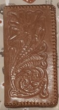 Hand Tooled Leather Wallet Billfold Western Floral Boho