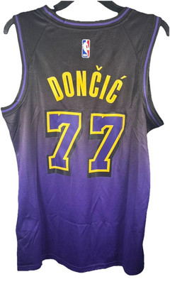 NWT! #77 Luka Doncic Los Angeles Lakers Purple Basketball Jersey